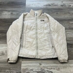The North Face Triclimate White Women S Insulated Full Zip Diamond Quilt Jacket